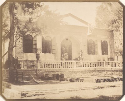Zergiandeh. Venkovský dům ruského ministra, Teherán, 1858. od Luigi Pesce