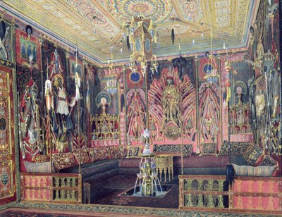 Arabský sál v Kateřinském paláci v Carskoje Selo, kolem roku 1850 (wc a bílá barva na papíře) od Luigi Premazzi