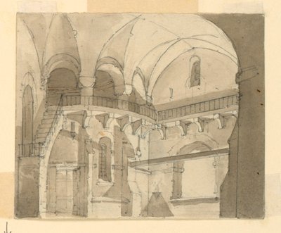 Scéna, interiér věznice od Luigi Ricci
