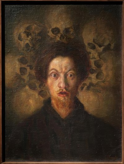 Autoportrét s lebkami od Luigi Russolo