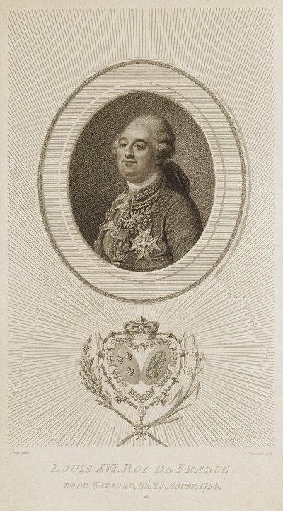 Ludvík XVI, francouzský král od Luigi Schiavonetti