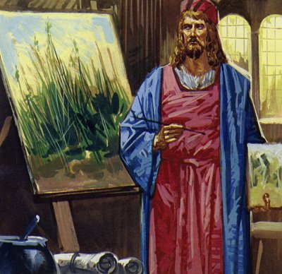 Durer cestoval do Benátek a strávil tam většinu času malováním (barevná litografie). od Luis Arcas Brauner