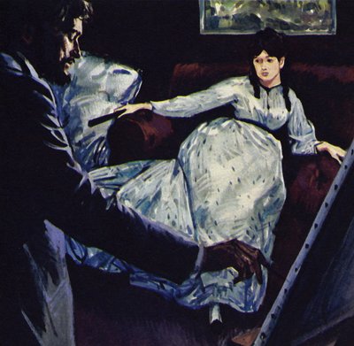 Manet maluje obraz Odpočinek (barevná litografie) od Luis Arcas Brauner