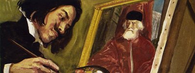 Francouzský malíř Gericault byl zavázán Tintorettovu řemeslu (barevná litografie). od Luis Arcas Brauner
