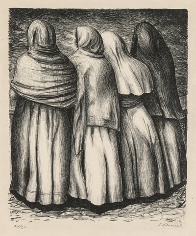 Ženy v profilu Ženy v profilu, 1945. od Luis Arenal