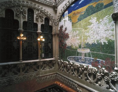 Mosaiques, Casa Nava (1901-1907), a Reus - DOMENECH I MONTANER, Lluis (1850-1923). Dům Navas. 1901-1907. ŠPANĚLSKO. Reus. Dům Navas. Mozaiková výzdoba interiéru. Moderna. Architektura. od Luis Domenech i Montaner