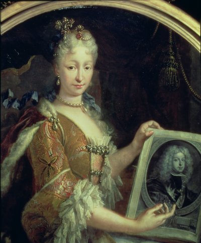 131 0794125/2 Portrét Elizabeth Farnese (1692-1766), druhé manželky Filipa V. Španělského (olej na plátně) od Luis Egidio Melendez