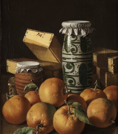 Zátiší s pomeranči a sladkosti. Kolem 1764-65 od Luis Egidio Melendez