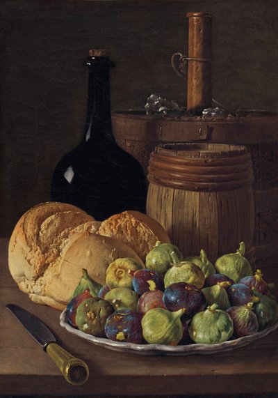 Zátiší s fíky a chlebem, c. 1770. od Luis Meléndez
