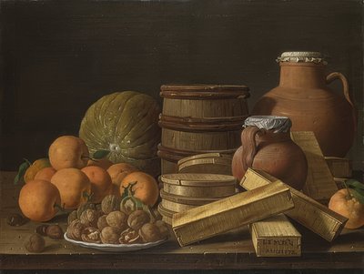Zátiší s pomeranči a vlašskými ořechy. 1772 od Luis Egidio Melendez