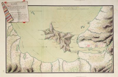 Mapa přístavu a řeky Guayaquil na Jižním moři od Luis de Surville
