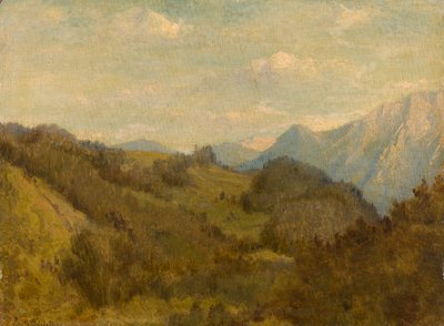 Nedaleko Oberaudorfu v pozadí Zahme Kaiser a tyrolský Heuberg od Luitpold Faustner