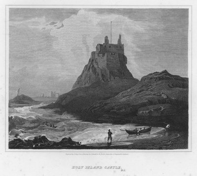 Hrad Holy Island (rytina) od Luke (after) Clennell