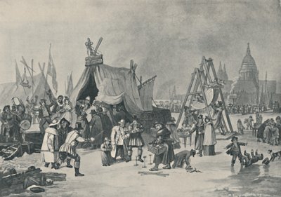 Veletrh na Frozen Thames, 1814, 1920 od Luke Clennell