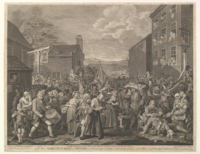 Pochod do Finchley-A Reprezentace Pochodu stráží směrem ke Skotsku..., 12. června 1761. od Luke Sullivan