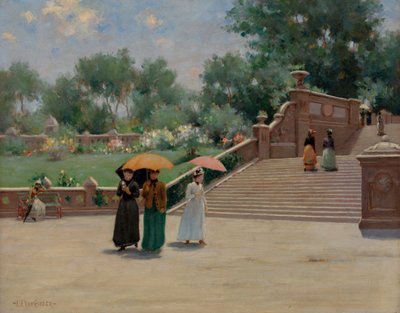 V parku, asi 1894 (olej na plátně) od Luther Emerson van Gorder