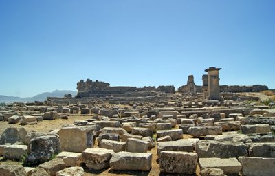 Pohled na vykopávky z Agory, Xanthos, Turecko od Lycian