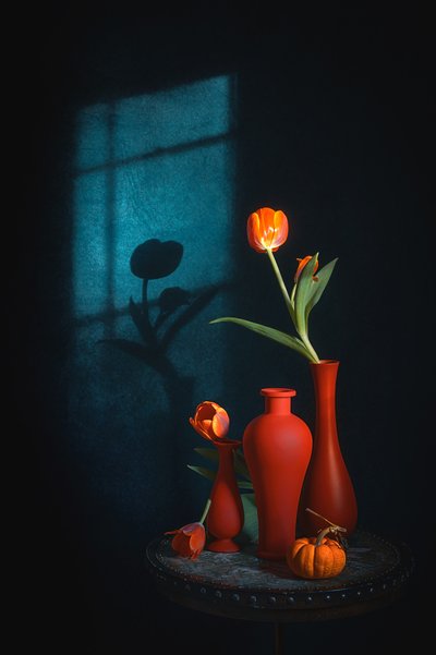 Náladové zátiší s tulipány od Lydia Jacobs