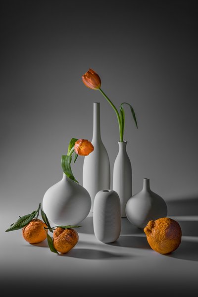 Oranžové tulipány a mandarinky od Lydia Jacobs