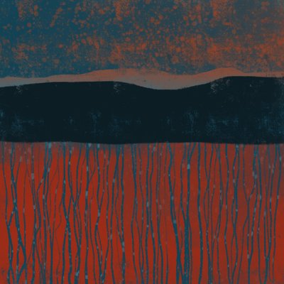 Moody Orange Field od MANSI SAXENA