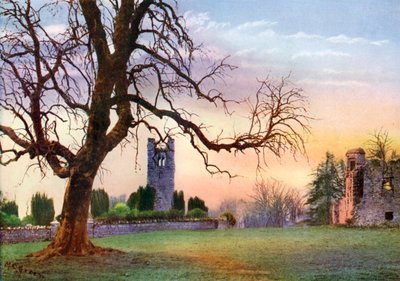 Ruiny na kopci Slane, hrabství Meath, Irsko, 1924-1926 od MC Green