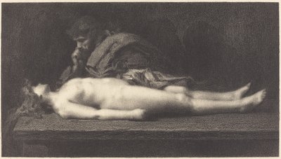 Levita z Efraima a jeho mrtvá manželka od M.G. Fuchs after Jean Jacques Henner
