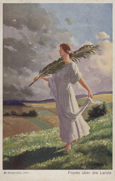 Mír nad zemí (barevná litografie) od M. Barascudts