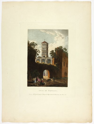 Pantaniho oblouk, deska třicet sedm z římských ruin od M. Dubourg