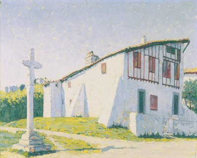 Bisque House, St. Jean de Luz, Francie (olej na plátně) od M. Evelyn McCormick