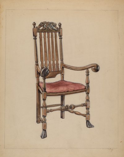 Křeslo se zábradlím od M. Rosenshield von Paulin