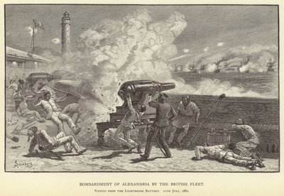 Bombardování Alexandrie britskou flotilou od M. Schonberg