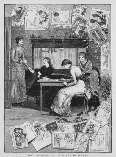 Dobrá přání právě jsou v sezóně, 1882. od M. Walker