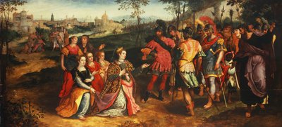 Coriolanus a Volumnia, od Maarten de Vos