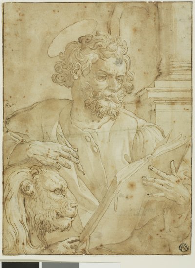 Svatý Marek Evangelista od Maarten de Vos