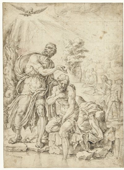 Křest Kristův od Maarten van Heemskerck