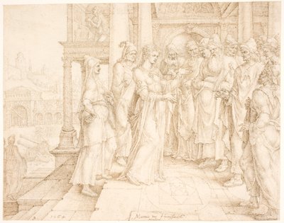 Judith oslovující Prastaré Bethulie od Maarten van Heemskerck