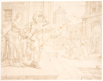 Judith se připravuje na cestu do tábora nepřátel od Maarten van Heemskerck