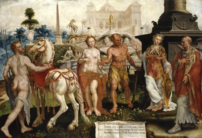 Momus kritizuje díla bohů od Maarten van Heemskerck