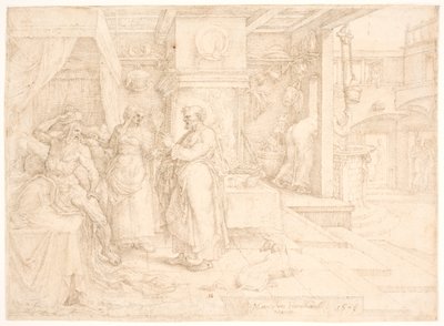 Petr uzdravuje ochrnutého Aenea od Maarten van Heemskerck
