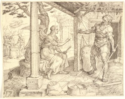 Anděl se zjevuje Gideonovi od Maarten van Heemskerck