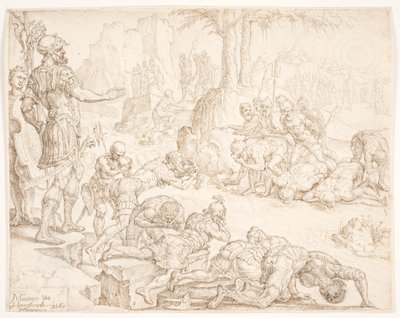 Redukce Gideonovy armády od Maarten van Heemskerck