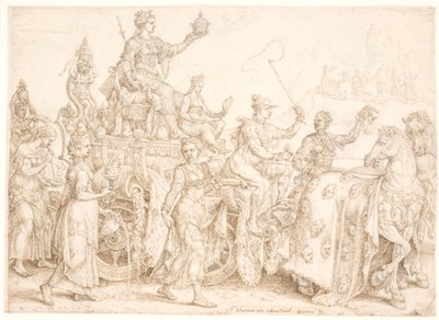 Triumfální vůz Bohatství (bohatý) od Maarten van Heemskerck