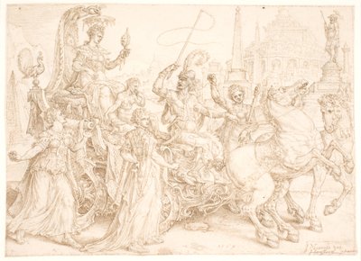 Triumfální vůz Hrdost od Maarten van Heemskerck