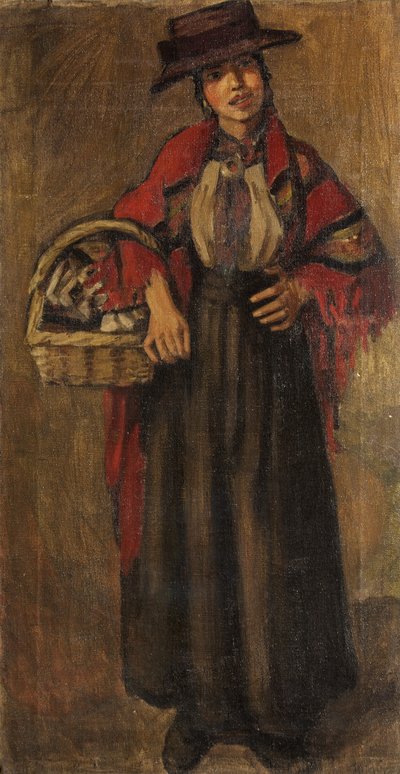 Gypsy (olej na plátně) od Mabel F. Layng