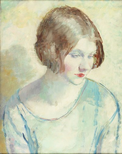 Helen (olej a tužka na plátně) od Mabel Greenberg