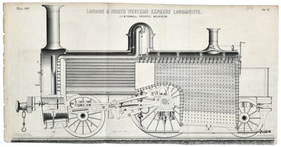 London and North Western Express Locomotive plate 138 od Mackay & Kirkwood