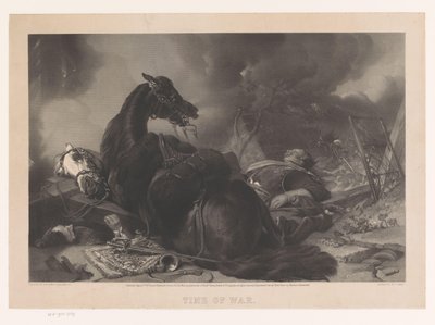 Při útoku zasáhli dva vojáci kavalérie a jejich koně Time of War (název na objektu) od Maclure and Macdonald
