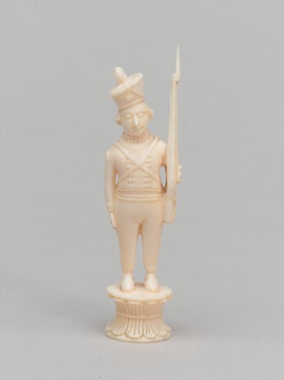 Bílý pěšec, šachová figurka, Indie, cca 1820 od Macneill MacLeay