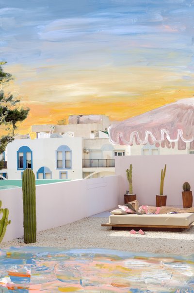 Ibiza, 2022 (akrylová barva na archivním pigmentovém tisku) od Madeleine Gross