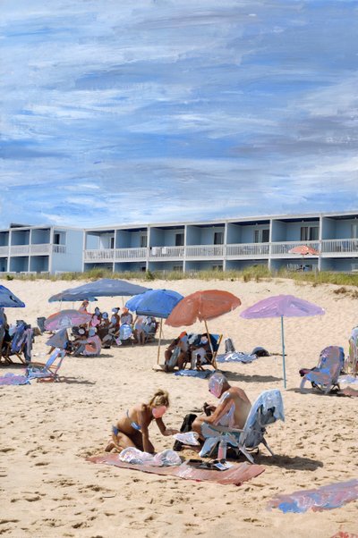 Montauk, 2021 (akrylová barva na archivním pigmentovém tisku) od Madeleine Gross